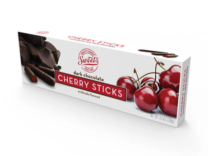 Sweet's Rich Dark Chocolate Cherry Sticks 10.5 oz. Box EACH