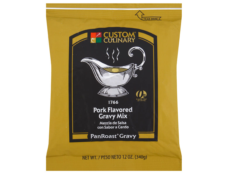 Custom Culinary PanRoast Pork Flavored Gravy Mix 12 oz. Bag EACH