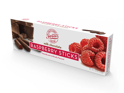 Sweet's Milk Chocolate Raspberry Sticks 10.5 oz. Box EACH
