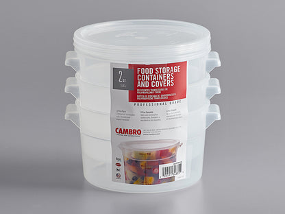Cambro 2 qt. Food Storage Containers and Covers 3 ct. Set EACH