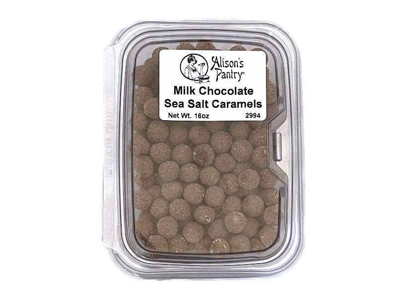 Scrumptious Milk Chocolate Sea Salt Caramels 16oz tub EACH