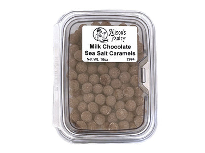 Scrumptious Milk Chocolate Sea Salt Caramels 16oz tub EACH