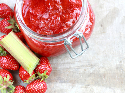 Pioneer Valley Strawberry Rhubarb Fancy Jam 15 oz. Jar EACH