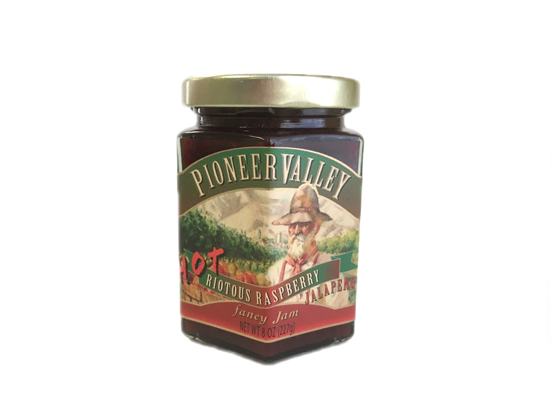 Pioneer Valley Hot Riotous Raspberry Fancy Jam 8 oz. Jar EACH