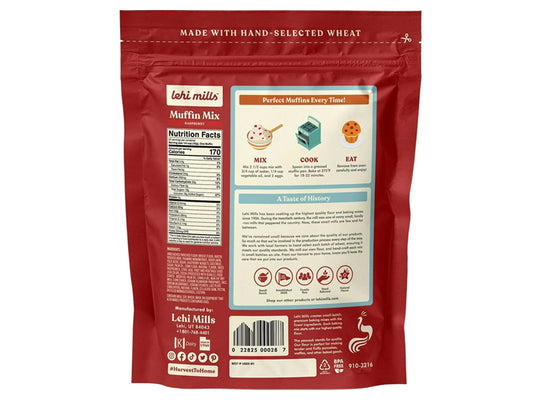 Lehi Mills Raspberry Muffin Mix, 2 lb. bag