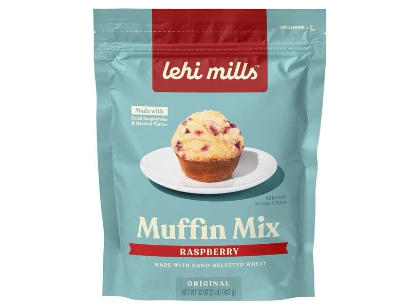 Lehi Mills Raspberry Muffin Mix, 2 lb. bag