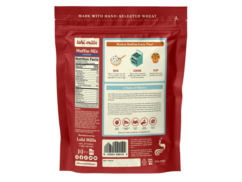 Lehi Mills Blueberry Muffin Mix, 2 lb. bag