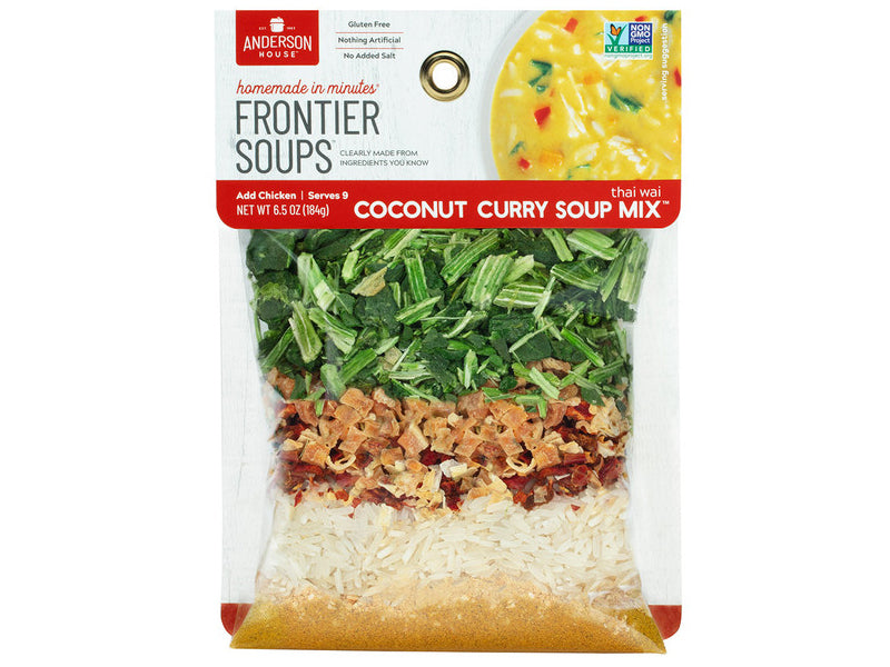 Frontier Soups Thai Wai Coconut Curry Soup Mix, 6.5 oz. bag EACH