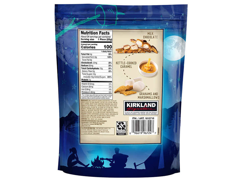 Kirkland Signature Caramel S'mores Clusters 26.3 oz bag EACH