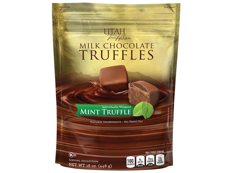 Utah Truffles Milk Chocolate Mint Truffles, 32 ct. bag EACH