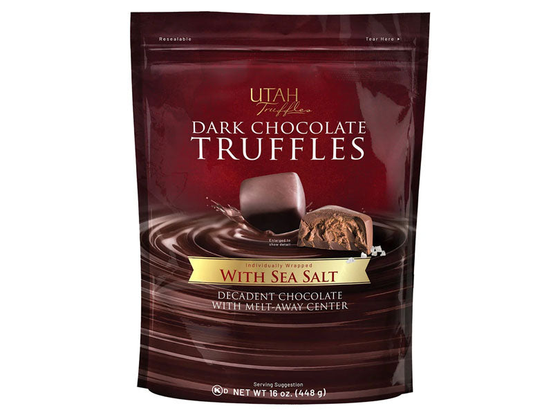 Utah Truffles Dark Chocolate with Sea Salt Truffles, 32 ct. bag EACH