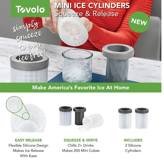 Tovolo Mini Ice Cylinders Ice Molds, Set of 2 EACH