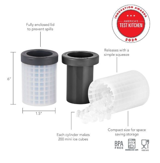 Tovolo Mini Ice Cylinders Ice Molds, Set of 2 EACH