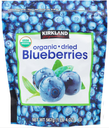 Kirkland Organic Dried Blueberries, 20 oz. bag EACH