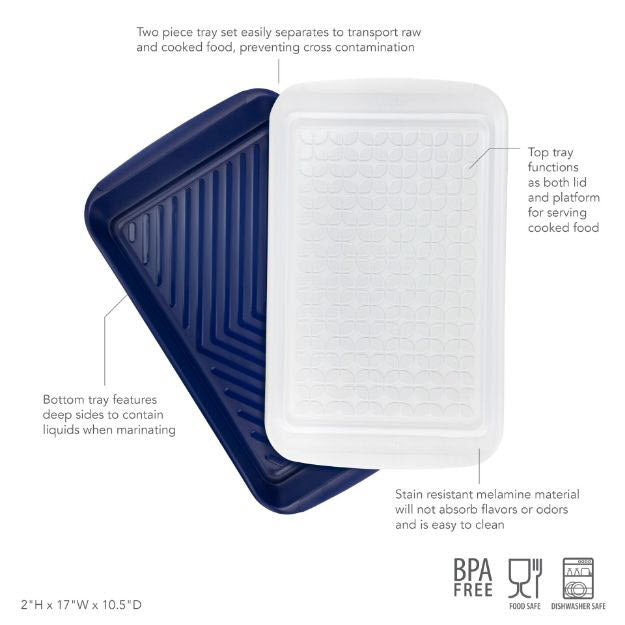 Tovolo Large Prep & Serve Marinade Tray Set, 2-Piece EACH