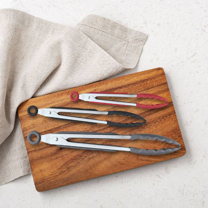 Tovolo 7", 9", and 12" Stainless Steel Silicone Tongs, 3-Piece Set EACH