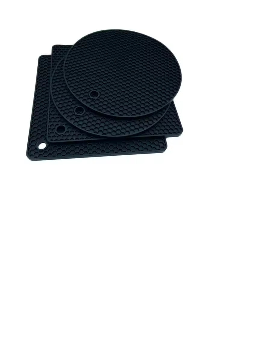 AP Silicone Food Grade Trivets- 2 square & 2 round 7"- HD