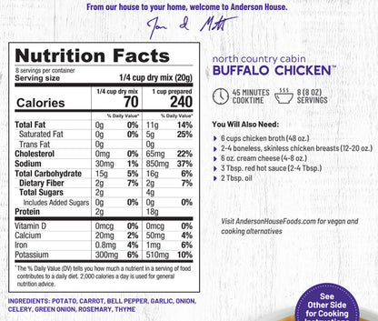 Frontier Soups North Country Cabin Buffalo Chicken Soup Mix, 6 oz. bag EACH