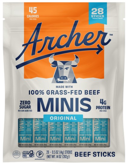 Country Archer Grass-Fed Beef Stick Minis, Original, .5 oz. / 28 ct. bag EACH