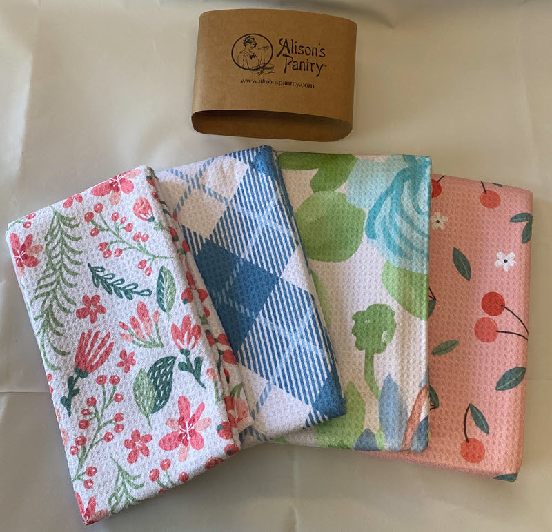 AP Microfiber Printed Tea Towels- set of 4 EACH- HD