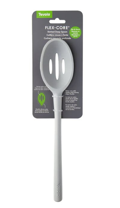 Tovolo All Silicone Deep Spoon, Oyster Gray EACH
