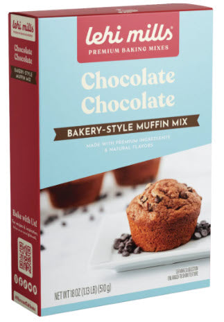 Lehi Mills Double Chocolate Muffin Mix, 18 oz. box EACH