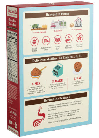 Lehi Mills Double Chocolate Muffin Mix, 18 oz. box EACH