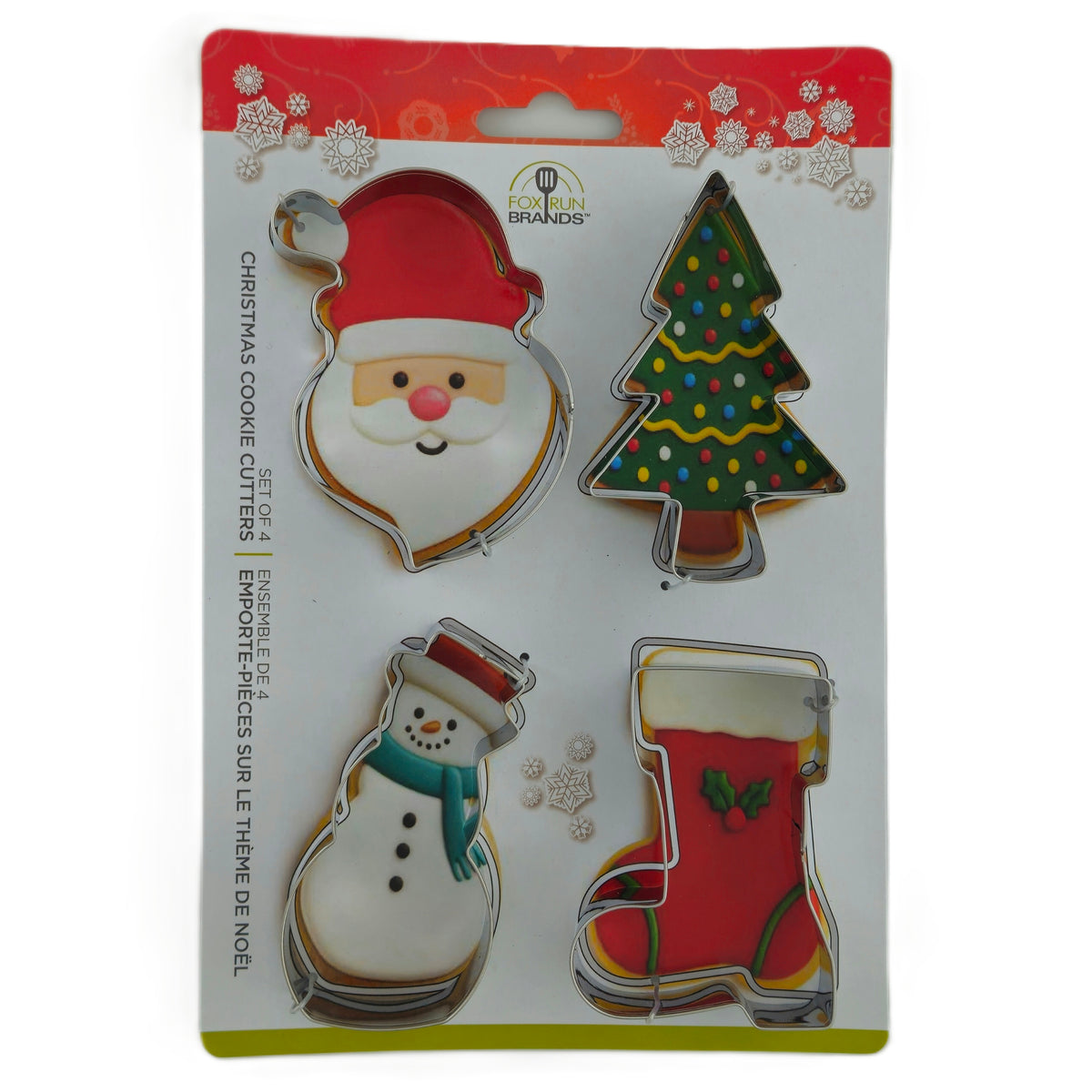 Fox Run Xmas Cookie Cutters, 3", Set of 4 EACH