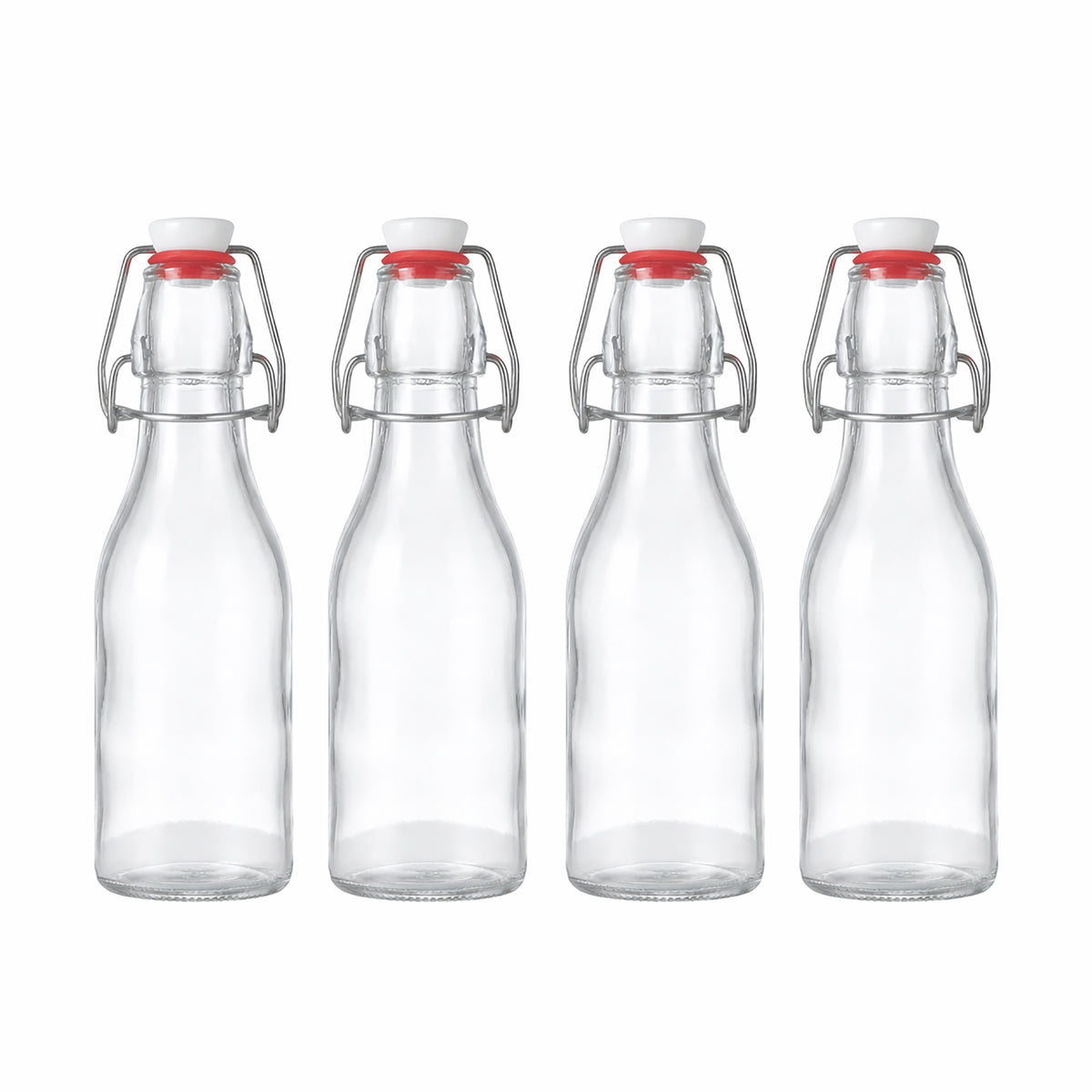 Fox Run Small Swing Top Glass Bottles, Set of 4 EACH