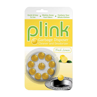 Plink Garbage Disposer Cleaner & Deodorizer, Fresh Lemon, 10 Spheres EACH