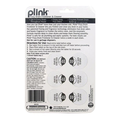 Plink Fizzy Drain Freshener & Cleaner, Fresh Lemon, 6 Uses EACH