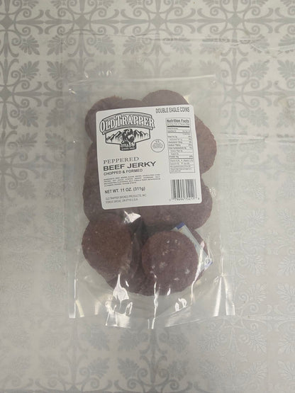 Old Trapper Peppered Double Eagle Beef Jerky 11 oz. bag EACH