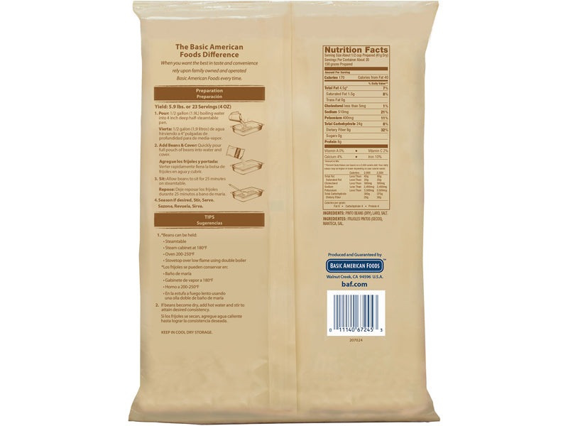 Santiago Refried Beans W/Whole Bean 29.77 oz. Bag EACH