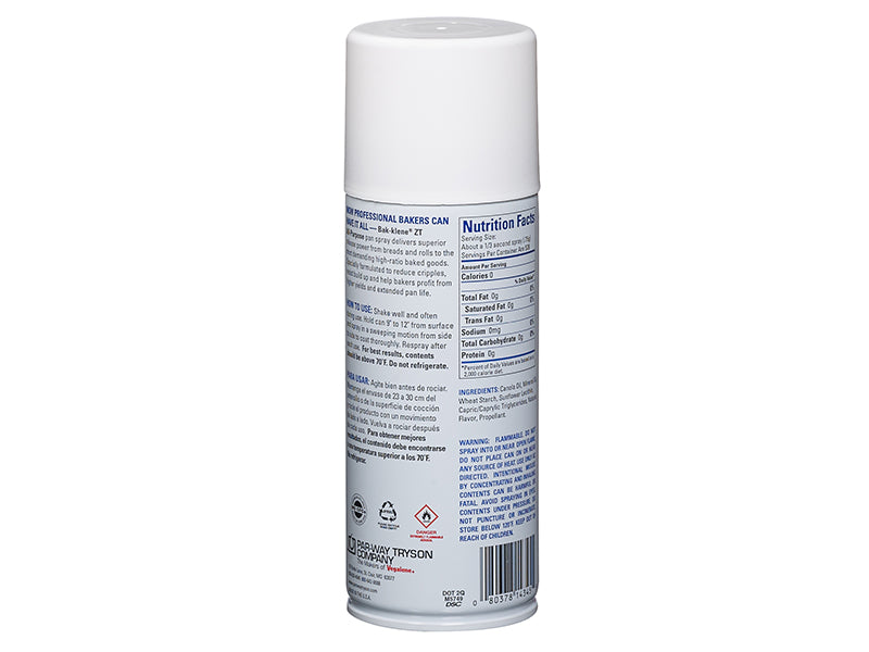 Bak-klene ZT All Purpose Bakery Release and Pan Spray 14 oz. Aerosol EACH