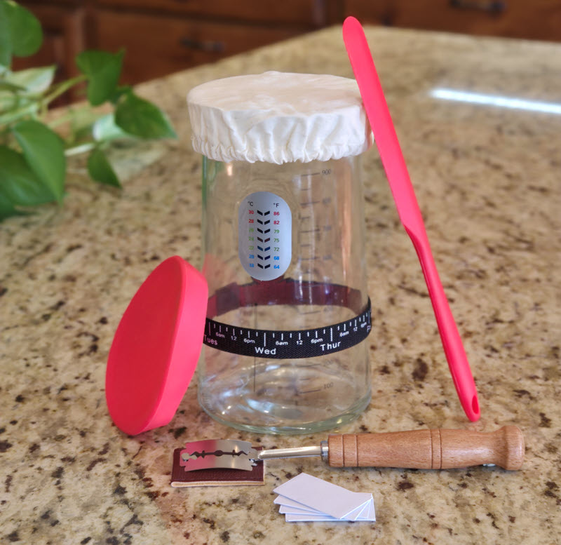 AP 35 oz Wide Mouth Sourdough Starter Jar Kit EACH- HD