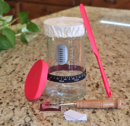 AP 35 oz Wide Mouth Sourdough Starter Jar Kit EACH- HD