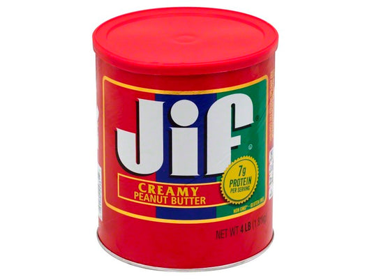 Jif Creamy Peanut Butter 4 lb. Can EACH