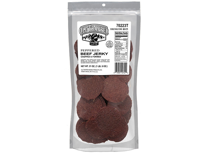 Old Trapper Peppered Double Eagle Beef Jerky 80 ct. Bag EACH