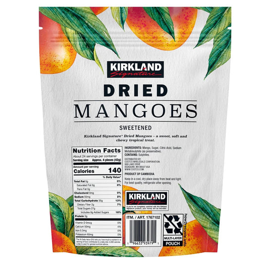 Kirkland Signature Sweetened Mangoes, 35 oz. bag EACH