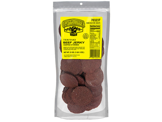 Old Trapper Teriyaki Double Eagle Beef Jerky 80 ct. Bag EACH