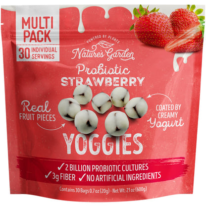 Nature's Garden Probiotic Yoggies, Strawberry, 0.7 oz, 30 ct EACH