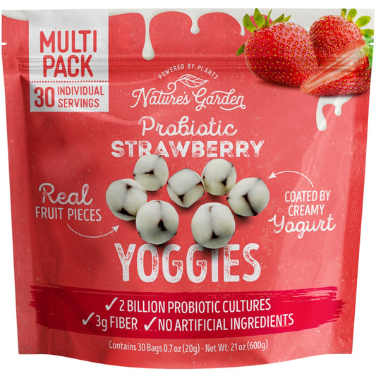 Nature's Garden Probiotic Yoggies, Strawberry, 0.7 oz, 30 ct EACH